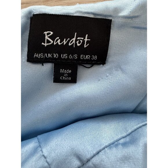 Bardot Karlie Cold Shoulder Black Lace women Dress Size 6 blue mini dress - Picture 4 of 16